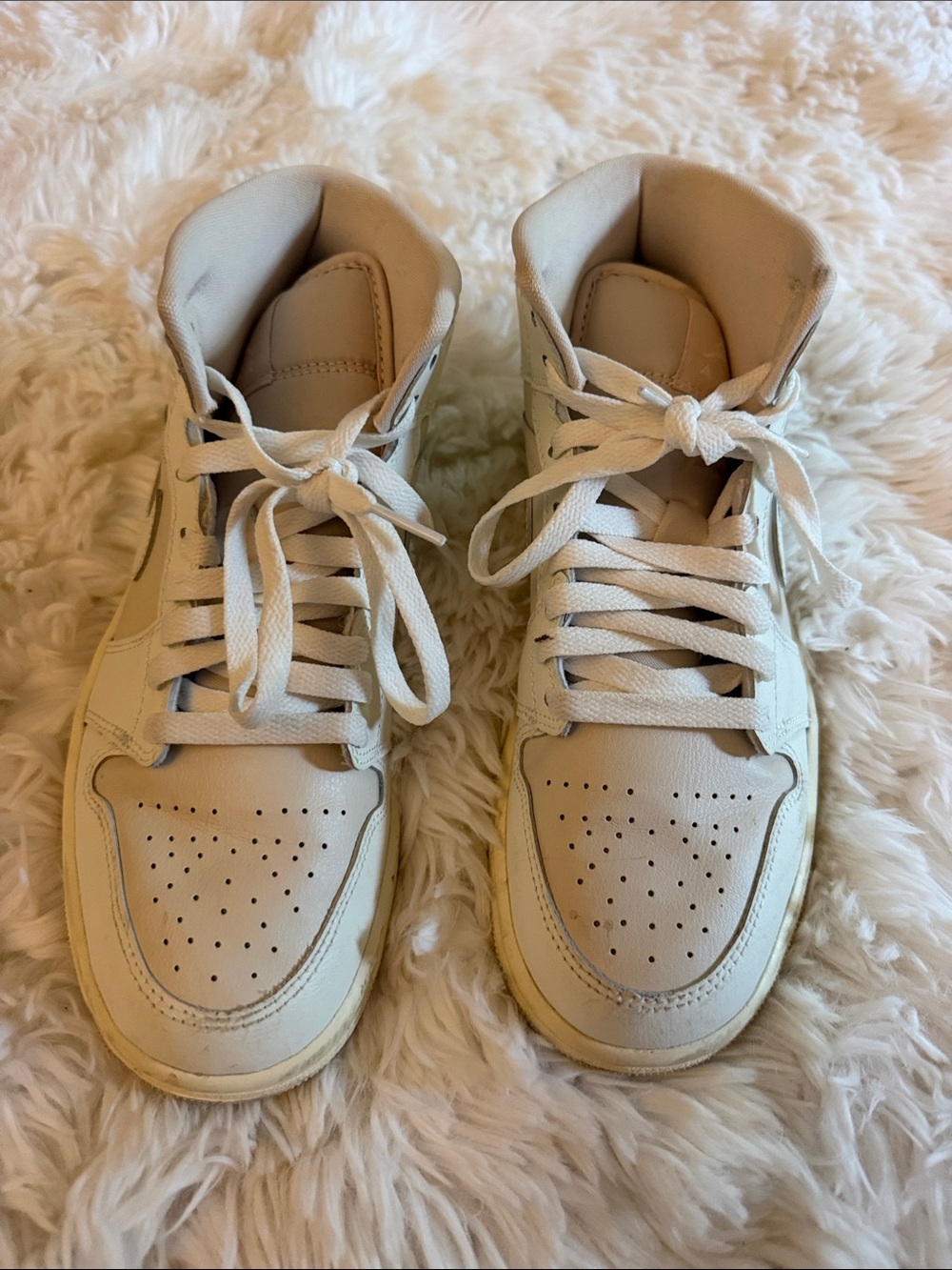 Nike Women’s Cream High-Top Sneakers - Air Jordans